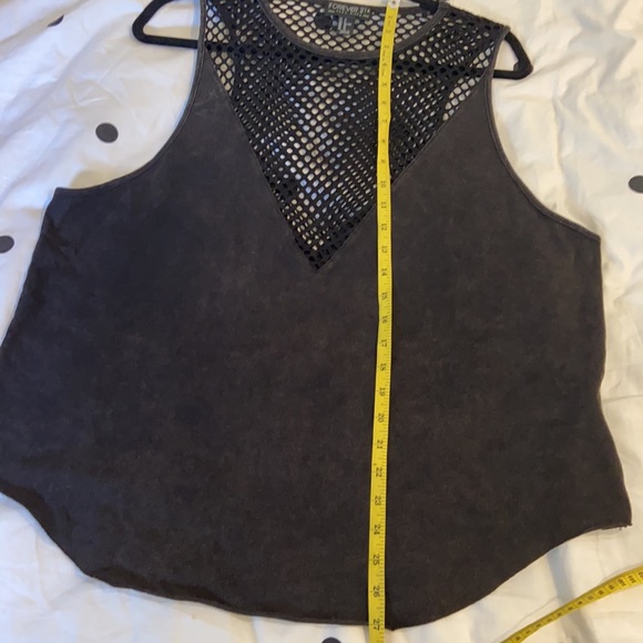 COPY - COPY - Plus size mesh black tank - Picture 3 of 3